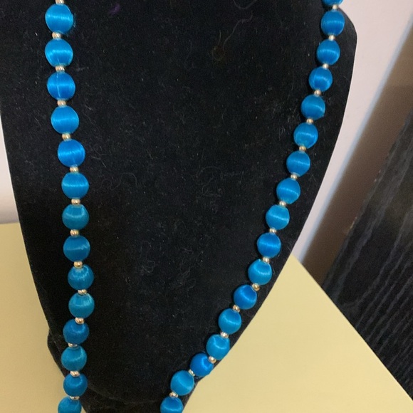 Absolutely besutiful blue necklace. 28” - Picture 2 of 5